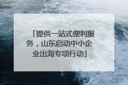 提供一站式便利服务，山东启动中小企业出海专项行动